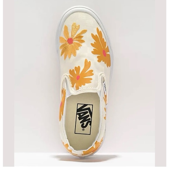 🆕 Women’s Vans Slip-On Check Floral White
Orange Skate Shoes. Size 10.5 - Picture 12 of 12